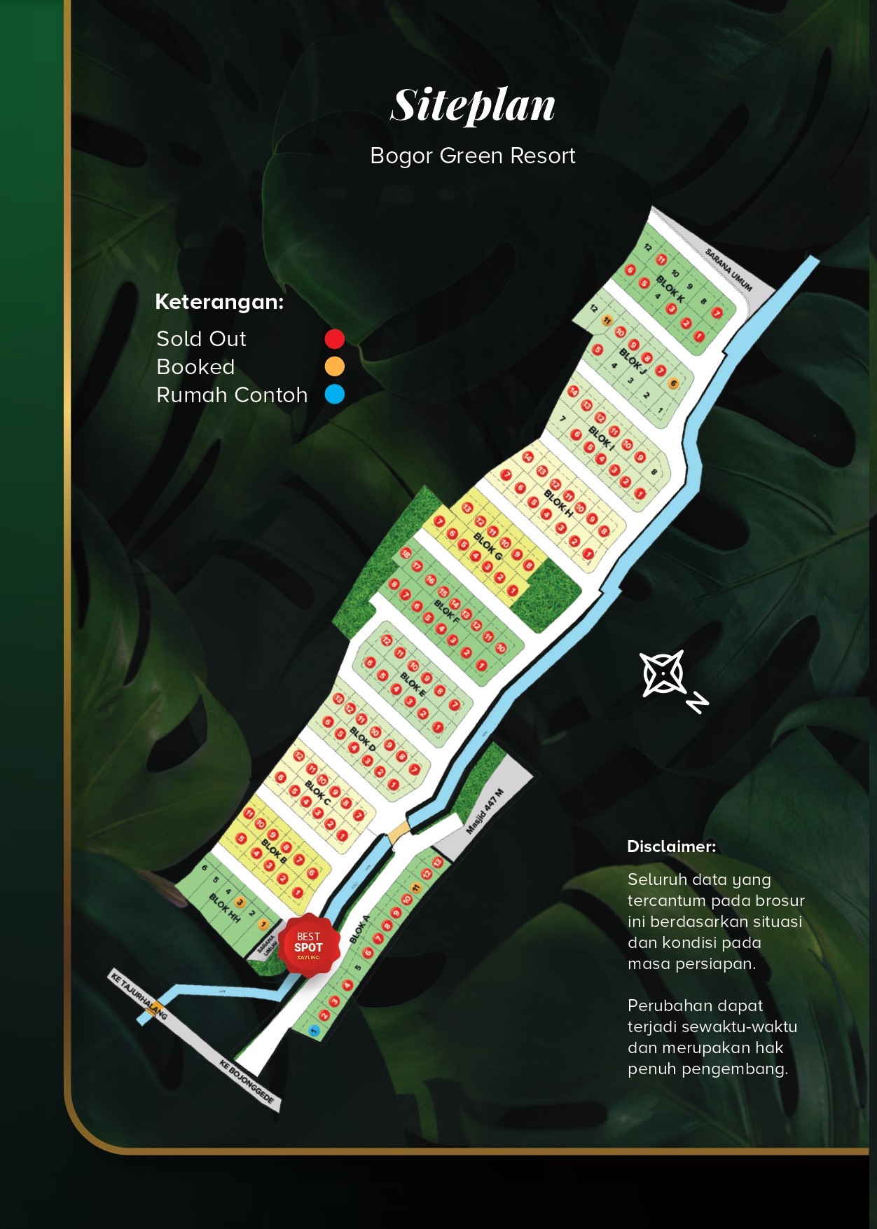 Siteplan Bogor Green Resort